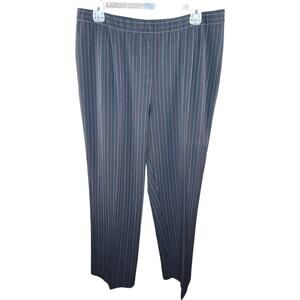 Tanjay Short Court Black with Red White Pinstripes Pants Womens 14S Straight Leg